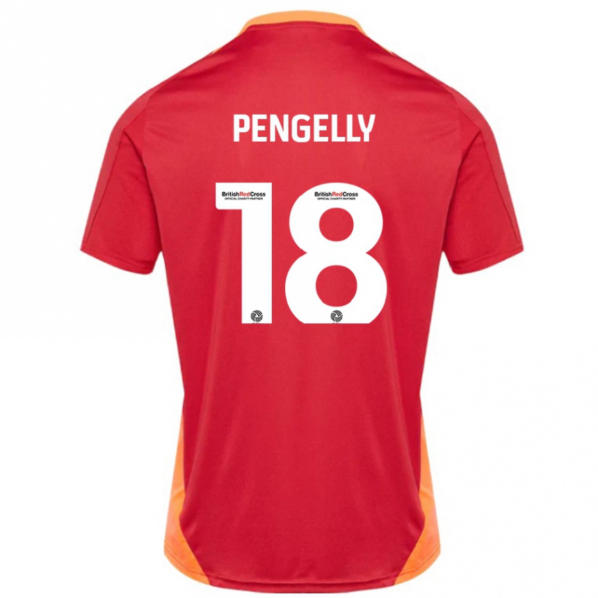 Enfant Football Maillot Connie Pengelly #18 Bleu Blanc Cassé Tenues Extérieur 2024/25