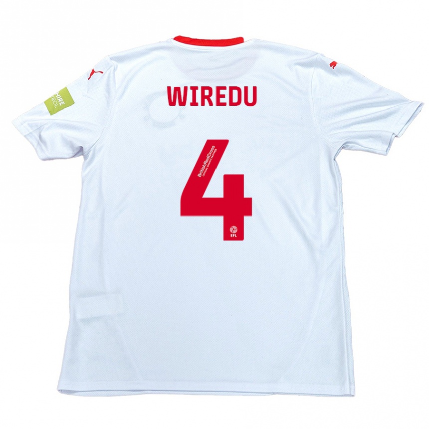 Enfant Football Maillot Brendan Wiredu #4 Blanc Tenues Extérieur 2024/25