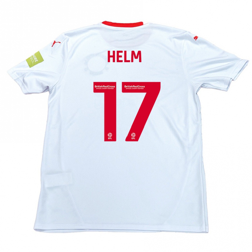 Enfant Football Maillot Mark Helm #17 Blanc Tenues Extérieur 2024/25