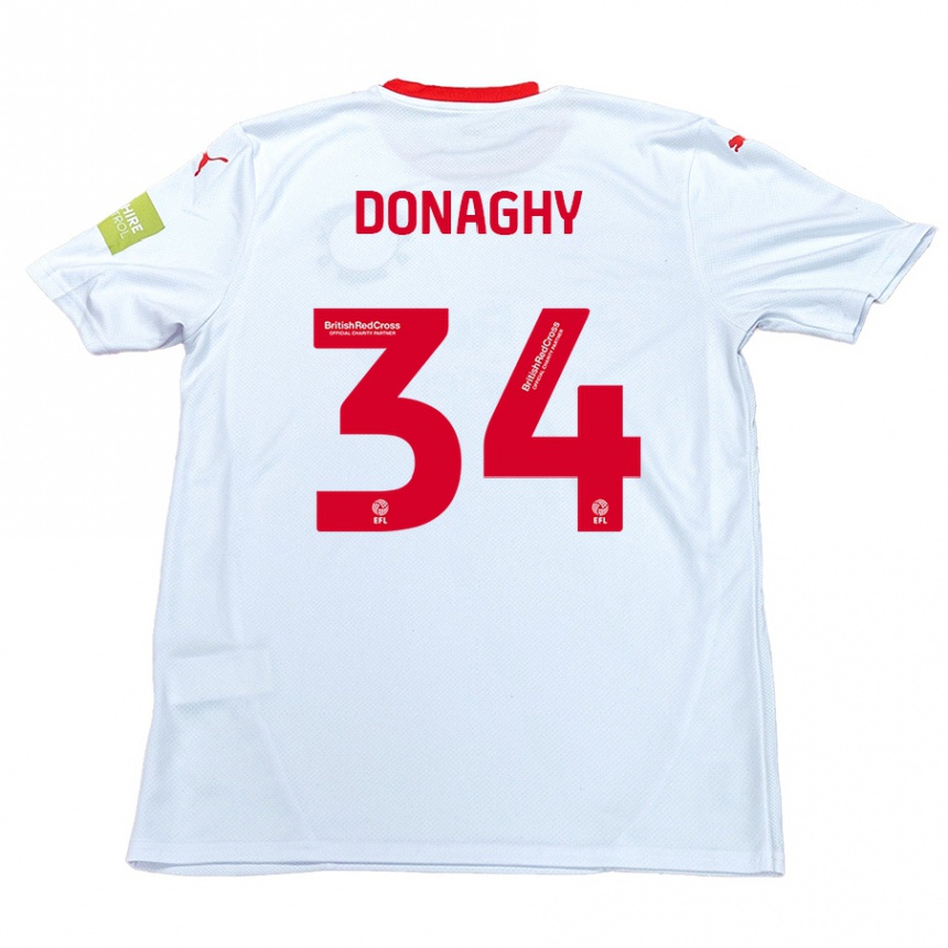 Enfant Football Maillot Tom Donaghy #34 Blanc Tenues Extérieur 2024/25