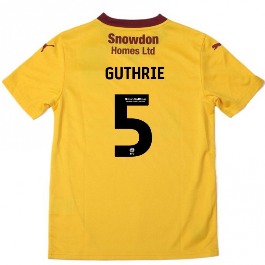 Enfant Football Maillot Jon Guthrie #5 Orange Bordeaux Tenues Extérieur 2024/25