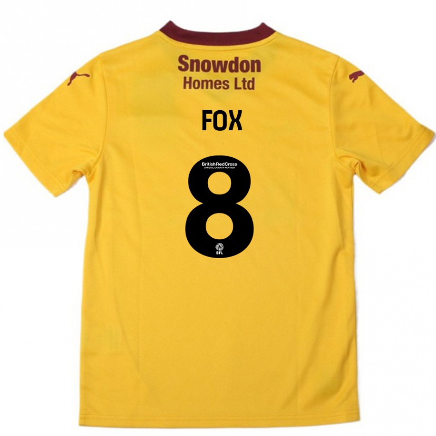 Enfant Football Maillot Ben Fox #8 Orange Bordeaux Tenues Extérieur 2024/25