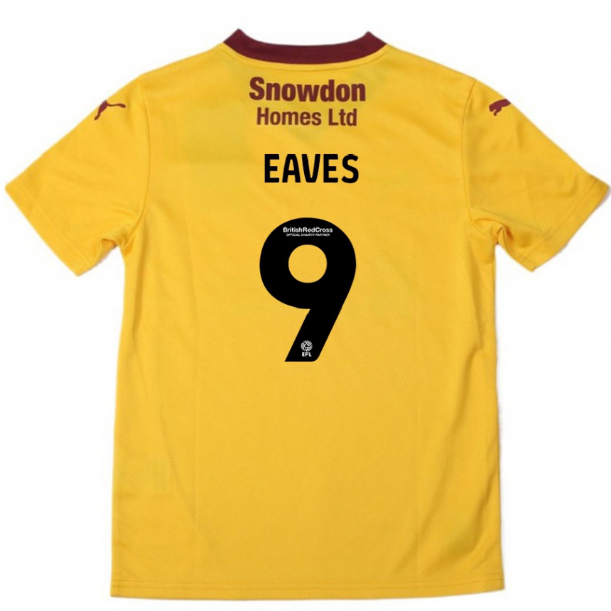 Enfant Football Maillot Tom Eaves #9 Orange Bordeaux Tenues Extérieur 2024/25