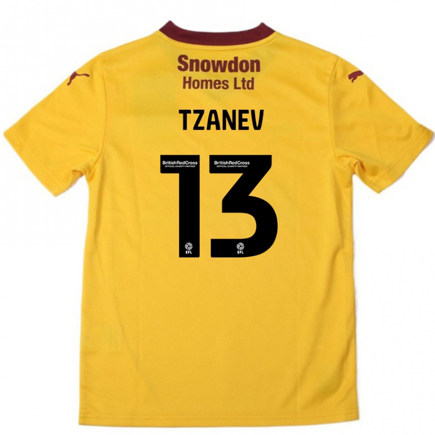 Enfant Football Maillot Nik Tzanev #13 Orange Bordeaux Tenues Extérieur 2024/25