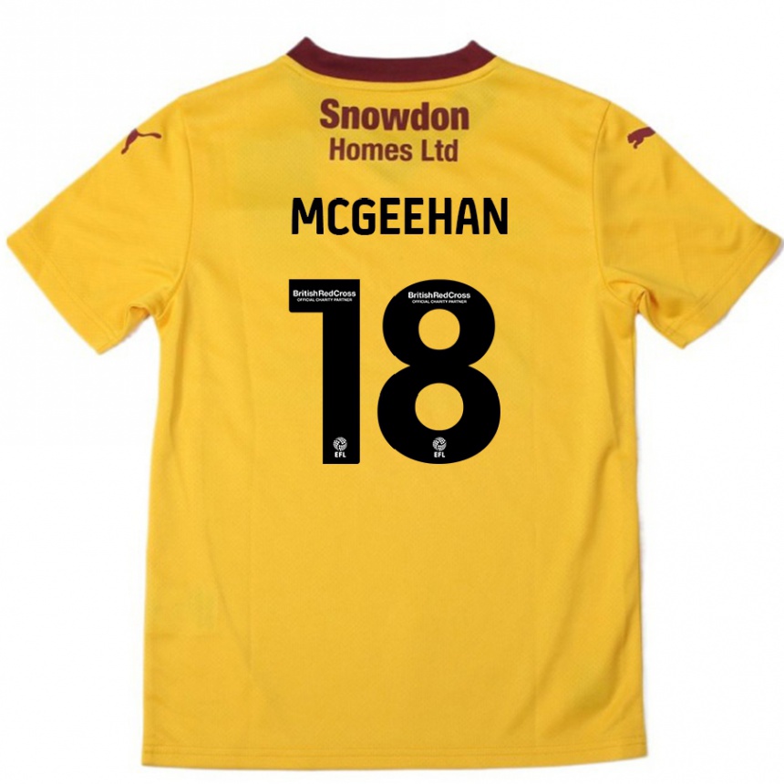 Enfant Football Maillot Cameron Mcgeehan #18 Orange Bordeaux Tenues Extérieur 2024/25