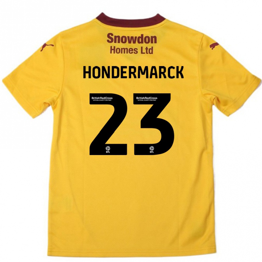 Enfant Football Maillot William Hondermarck #23 Orange Bordeaux Tenues Extérieur 2024/25