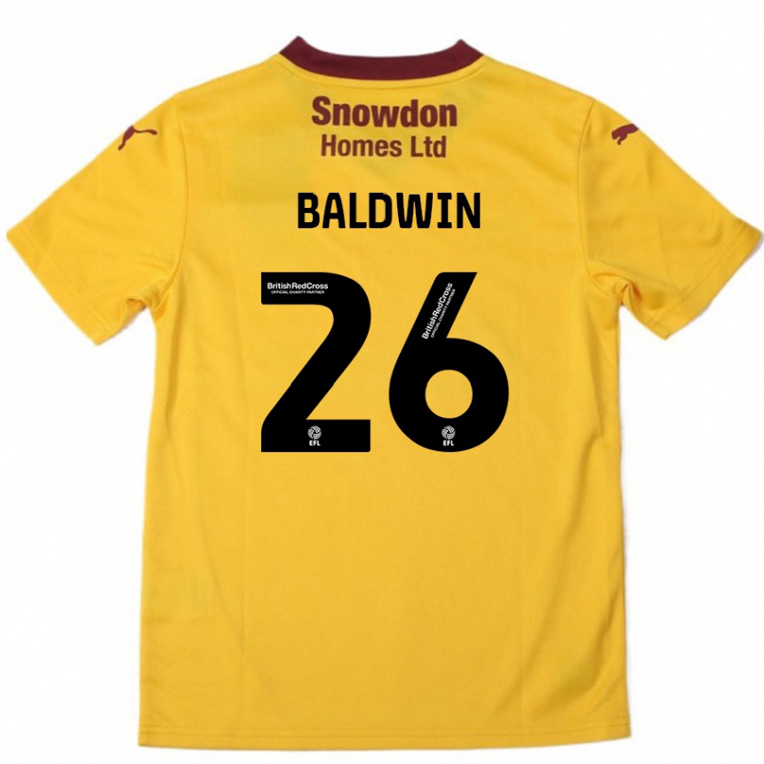 Enfant Football Maillot Jack Baldwin #26 Orange Bordeaux Tenues Extérieur 2024/25