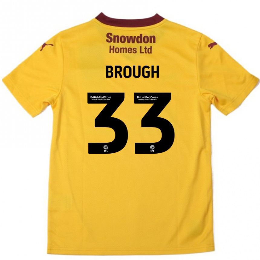 Enfant Football Maillot Patrick Brough #33 Orange Bordeaux Tenues Extérieur 2024/25