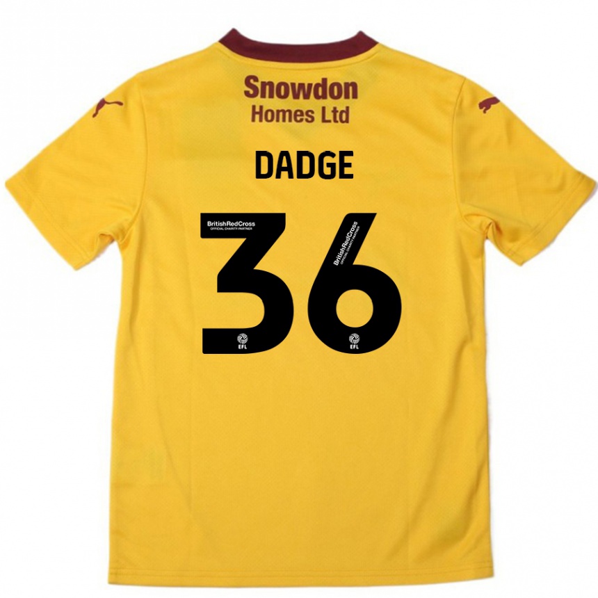 Enfant Football Maillot James Dadge #36 Orange Bordeaux Tenues Extérieur 2024/25