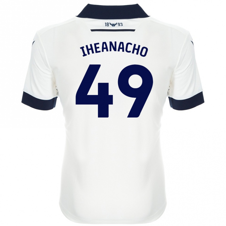 Enfant Football Maillot Josh Iheanacho #49 Blanc Bleu Marine Tenues Extérieur 2024/25