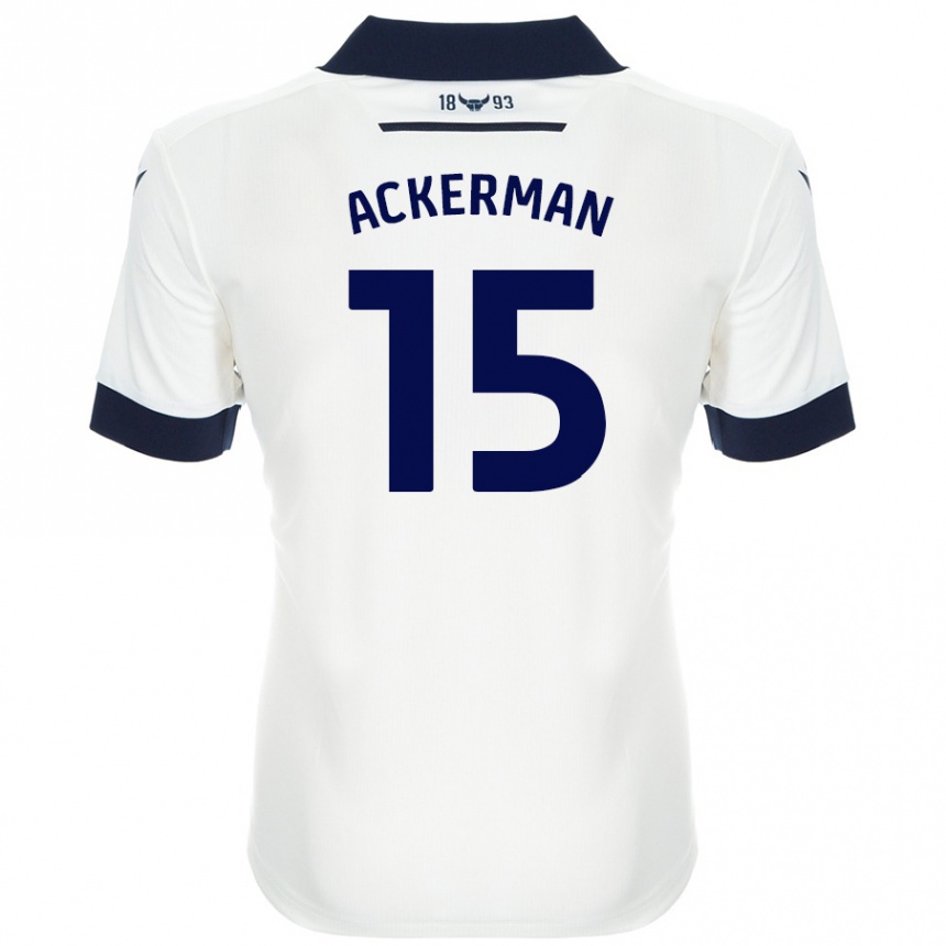 Enfant Football Maillot Daisy Ackerman #15 Blanc Bleu Marine Tenues Extérieur 2024/25