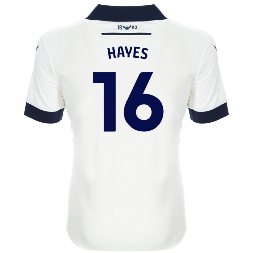 Enfant Football Maillot Georgia Hayes #16 Blanc Bleu Marine Tenues Extérieur 2024/25