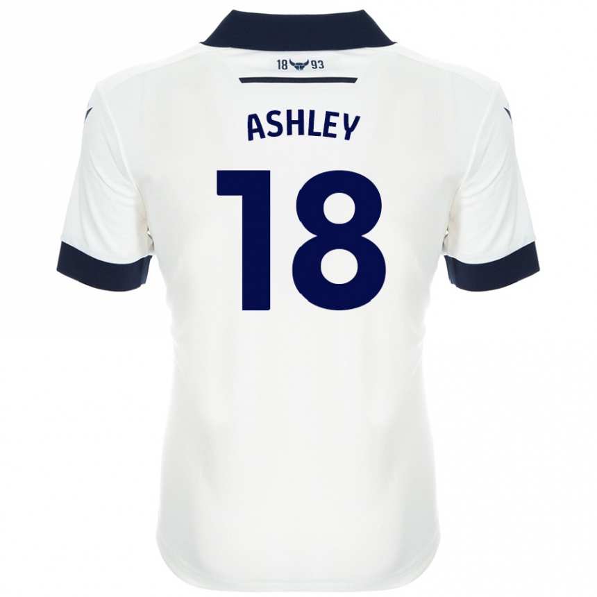 Enfant Football Maillot Alex Ashley #18 Blanc Bleu Marine Tenues Extérieur 2024/25