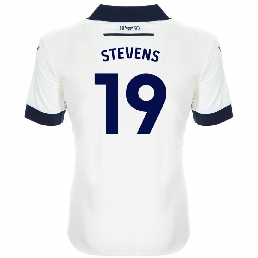 Enfant Football Maillot Lily Stevens #19 Blanc Bleu Marine Tenues Extérieur 2024/25