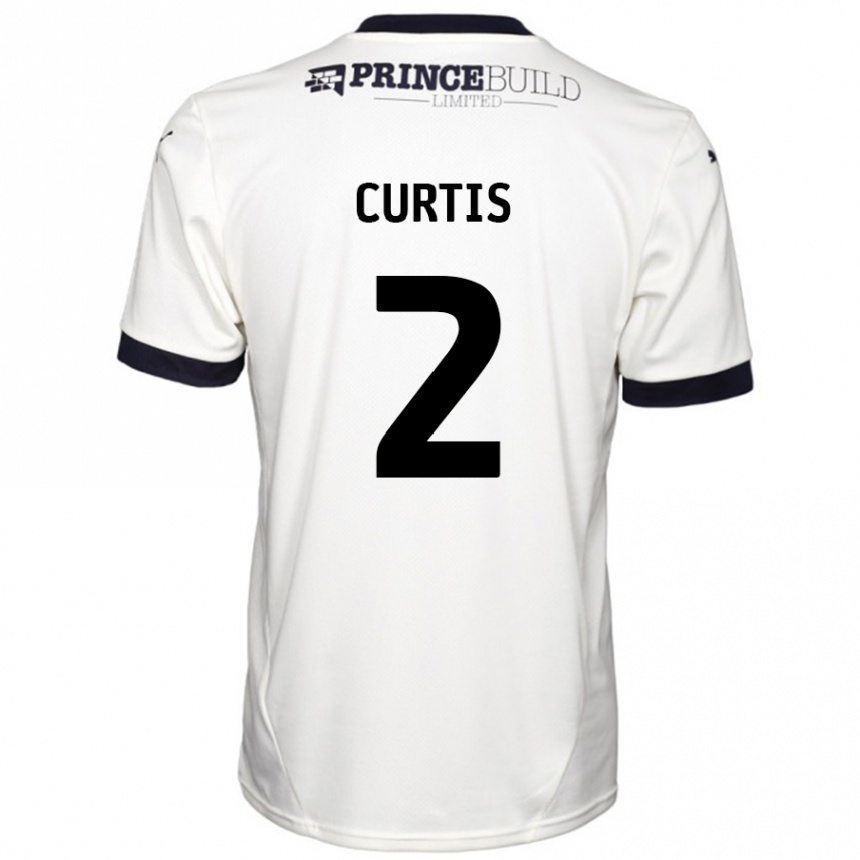 Enfant Football Maillot Sam Curtis #2 Blanc Cassé Noir Tenues Extérieur 2024/25