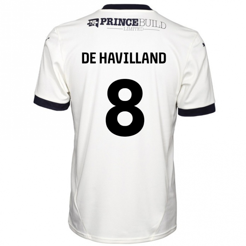 Enfant Football Maillot Ryan De Havilland #8 Blanc Cassé Noir Tenues Extérieur 2024/25