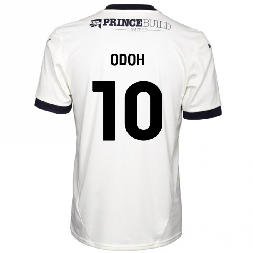 Enfant Football Maillot Abraham Odoh #10 Blanc Cassé Noir Tenues Extérieur 2024/25