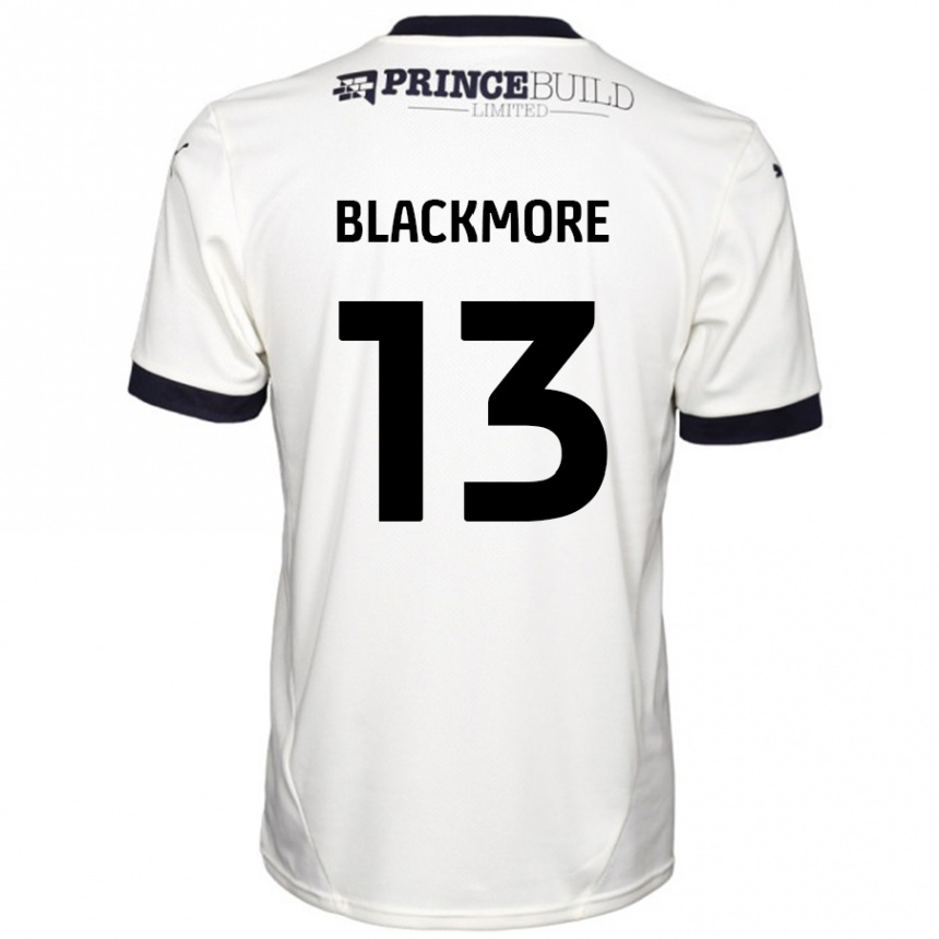 Enfant Football Maillot Will Blackmore #13 Blanc Cassé Noir Tenues Extérieur 2024/25