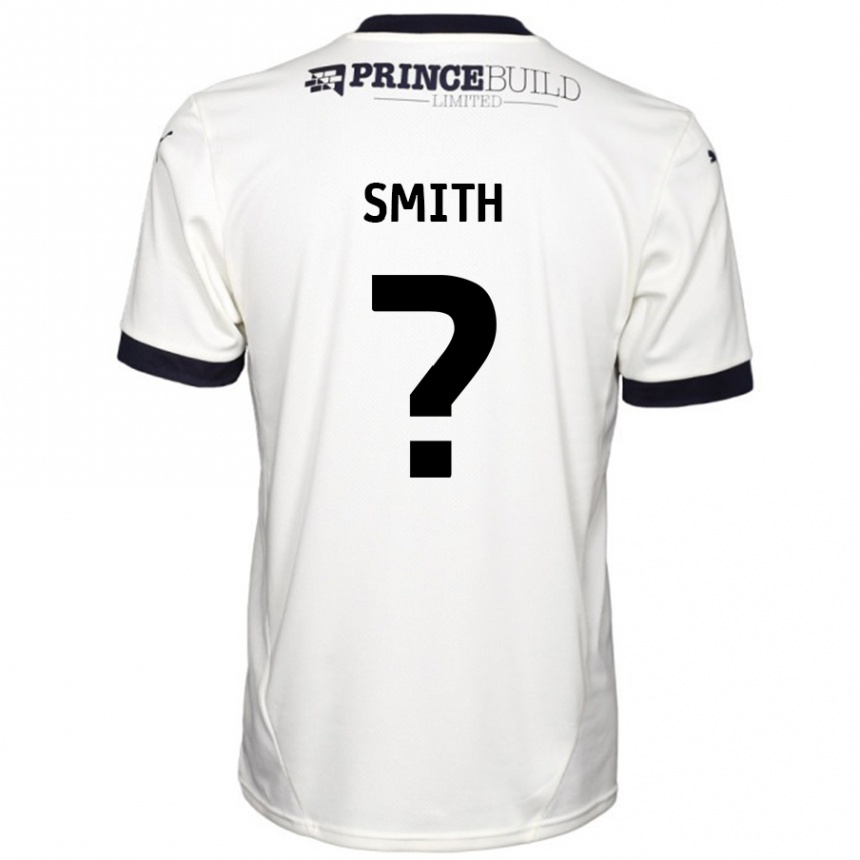 Enfant Football Maillot Bastian Smith #0 Blanc Cassé Noir Tenues Extérieur 2024/25