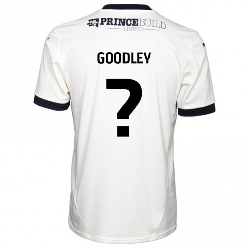 Enfant Football Maillot Jacob Goodley #0 Blanc Cassé Noir Tenues Extérieur 2024/25