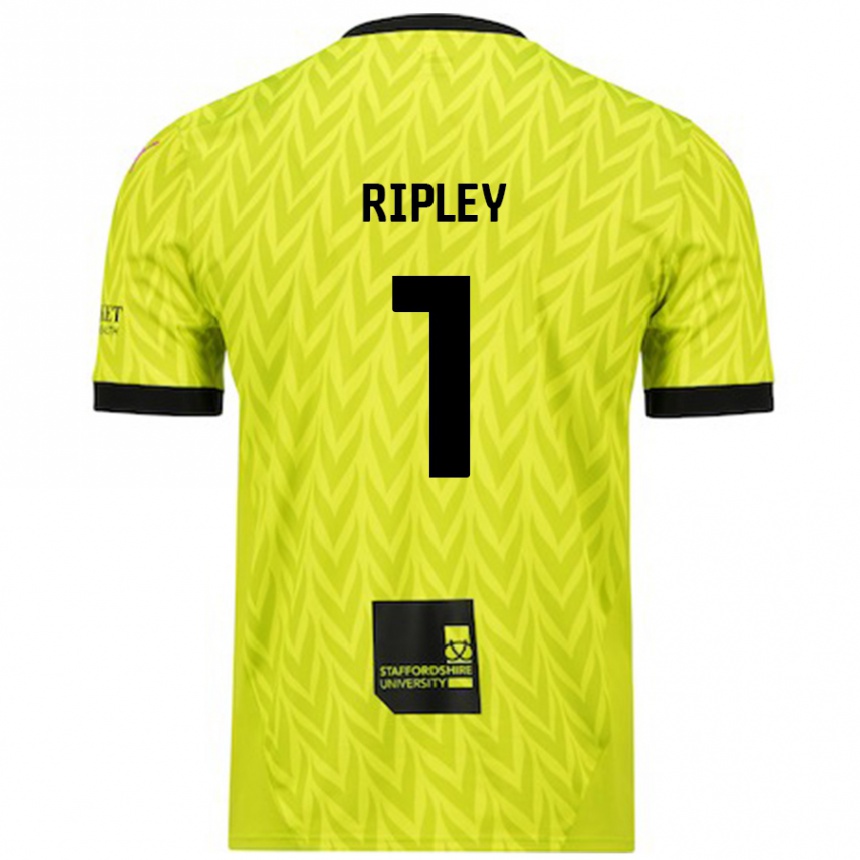 Enfant Football Maillot Connor Ripley #1 Vert Fluo Tenues Extérieur 2024/25