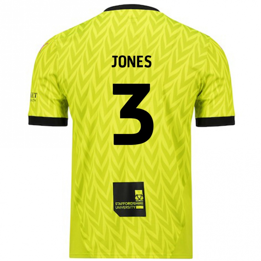 Enfant Football Maillot Dan Jones #3 Vert Fluo Tenues Extérieur 2024/25