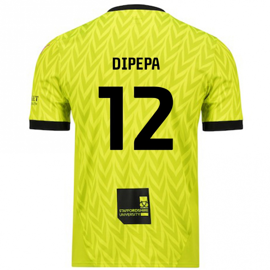 Enfant Football Maillot Baylee Dipepa #12 Vert Fluo Tenues Extérieur 2024/25