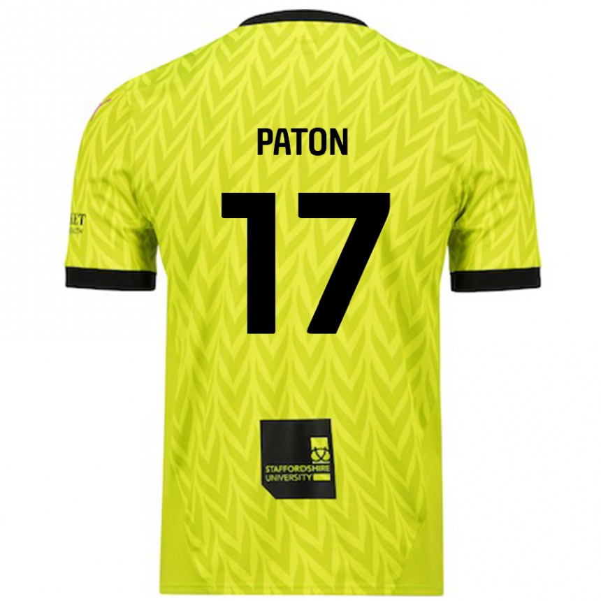 Enfant Football Maillot Ruari Paton #17 Vert Fluo Tenues Extérieur 2024/25