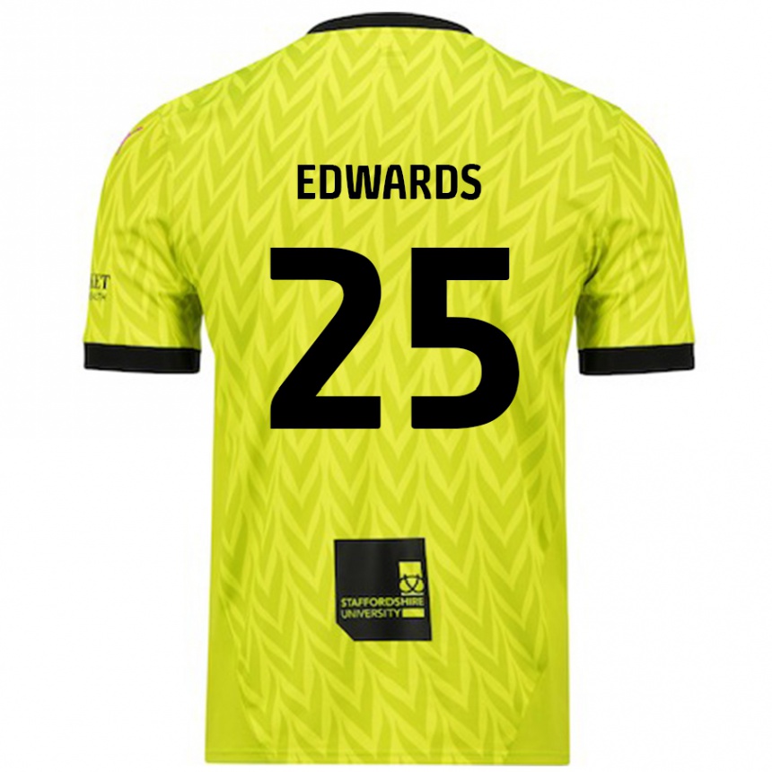 Enfant Football Maillot Diamond Edwards #25 Vert Fluo Tenues Extérieur 2024/25