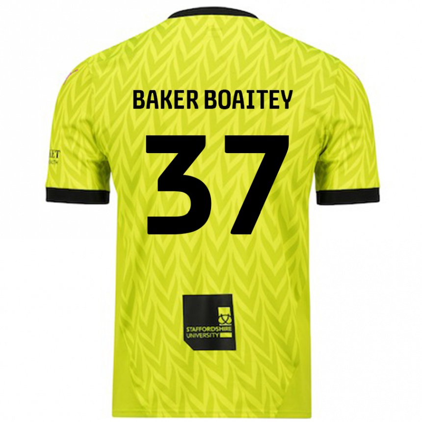 Enfant Football Maillot Benicio Baker-Boaitey #37 Vert Fluo Tenues Extérieur 2024/25