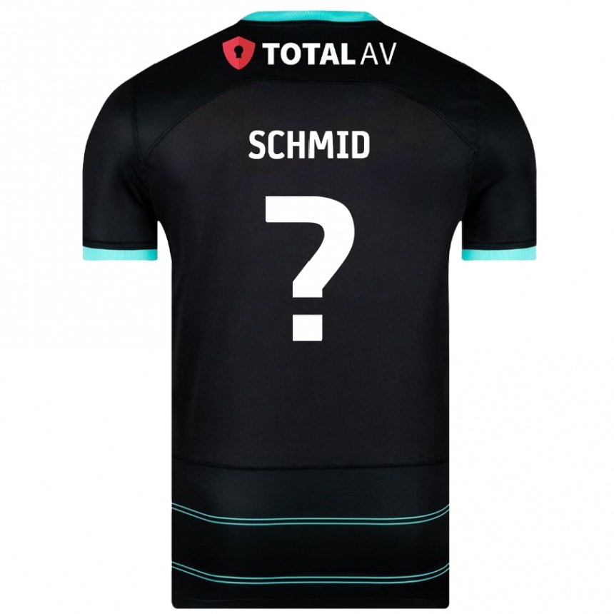 Enfant Football Maillot Nicolas Schmid #0 Noir Tenues Extérieur 2024/25