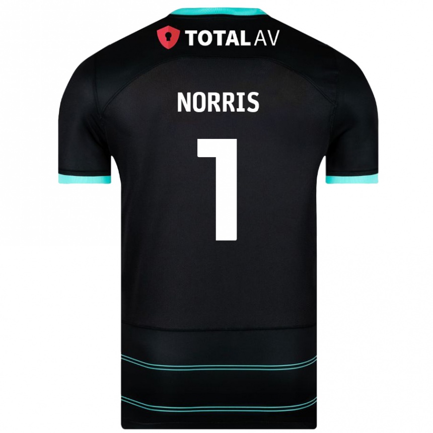 Enfant Football Maillot Will Norris #1 Noir Tenues Extérieur 2024/25