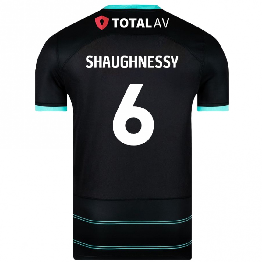 Enfant Football Maillot Conor Shaughnessy #6 Noir Tenues Extérieur 2024/25