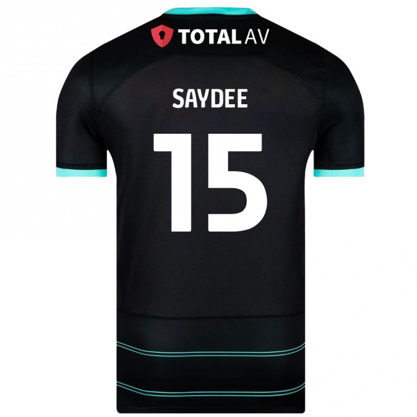 Enfant Football Maillot Christian Saydee #15 Noir Tenues Extérieur 2024/25