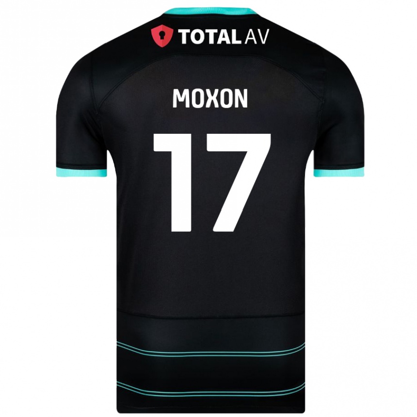 Enfant Football Maillot Owen Moxon #17 Noir Tenues Extérieur 2024/25