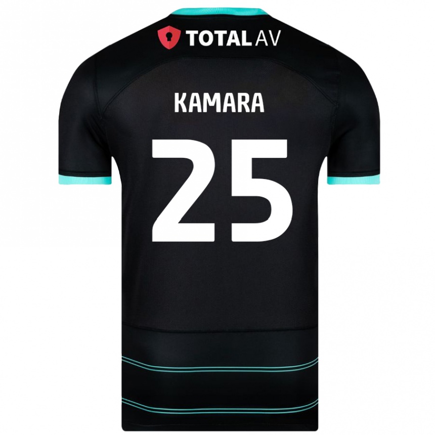 Enfant Football Maillot Abdoulaye Kamara #25 Noir Tenues Extérieur 2024/25