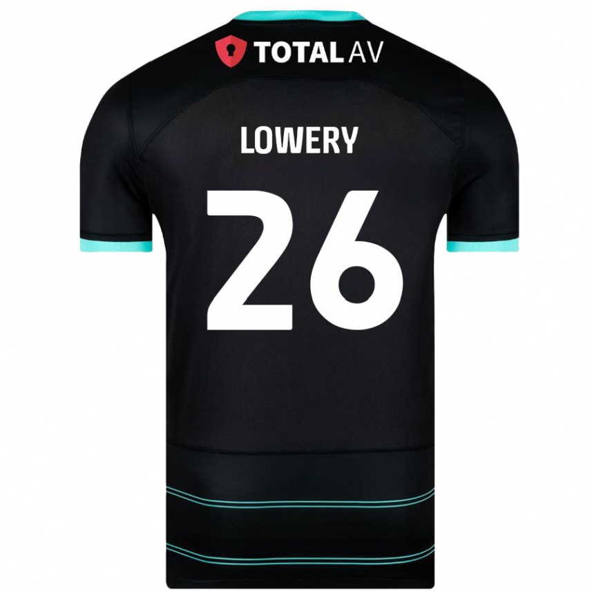 Enfant Football Maillot Tom Lowery #26 Noir Tenues Extérieur 2024/25