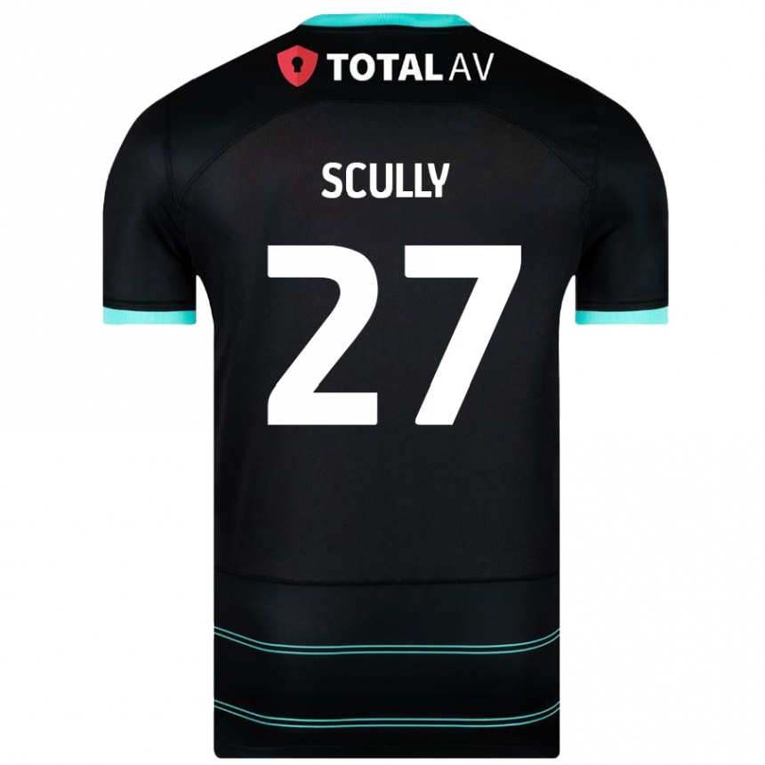 Enfant Football Maillot Anthony Scully #27 Noir Tenues Extérieur 2024/25