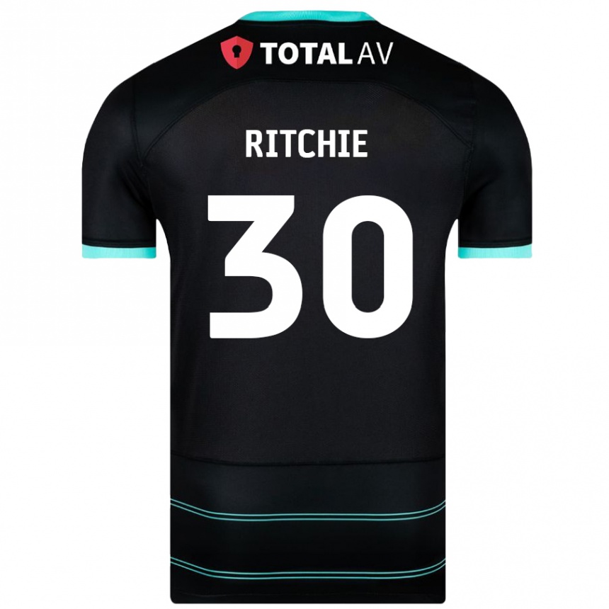 Enfant Football Maillot Matt Ritchie #30 Noir Tenues Extérieur 2024/25