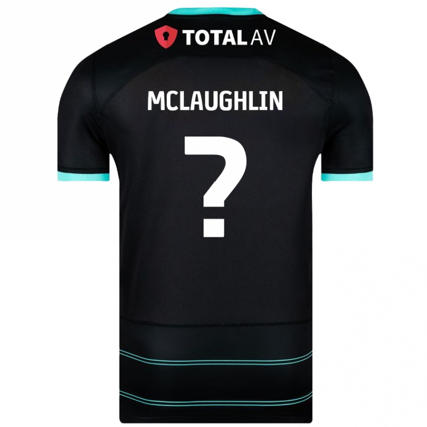 Enfant Football Maillot Erin Mclaughlin #0 Noir Tenues Extérieur 2024/25