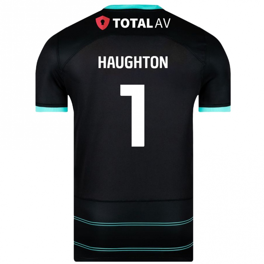 Enfant Football Maillot Hannah Haughton #1 Noir Tenues Extérieur 2024/25