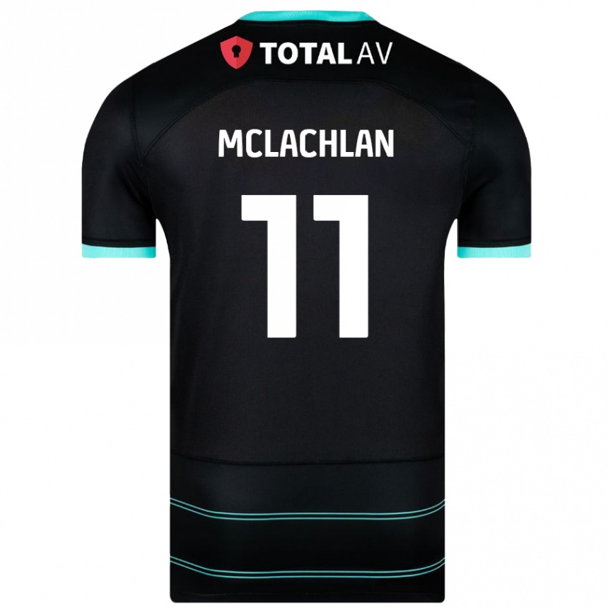 Enfant Football Maillot Daisy Mclachlan #11 Noir Tenues Extérieur 2024/25