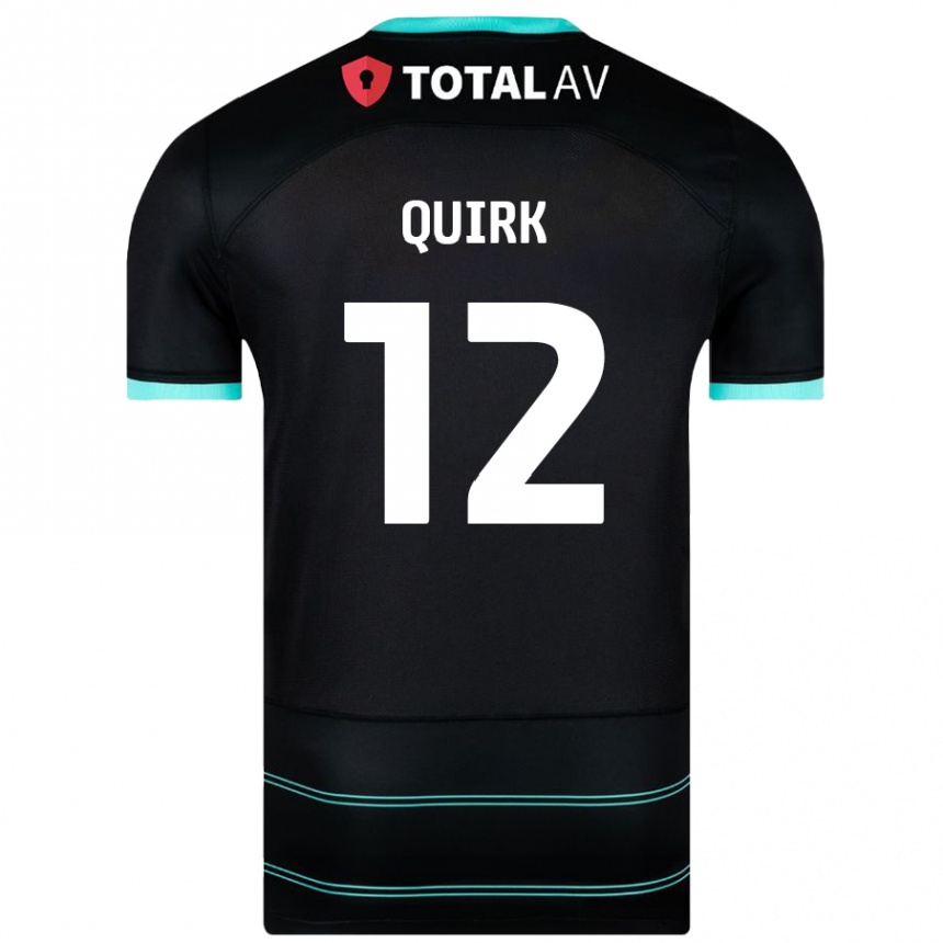 Enfant Football Maillot Sophie Quirk #12 Noir Tenues Extérieur 2024/25