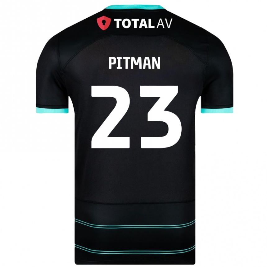 Enfant Football Maillot Emily Pitman #23 Noir Tenues Extérieur 2024/25