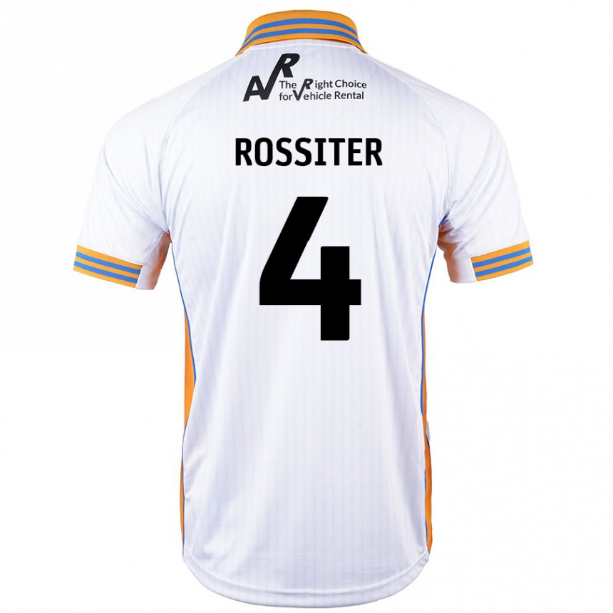 Enfant Football Maillot Jordan Rossiter #4 Blanc Tenues Extérieur 2024/25