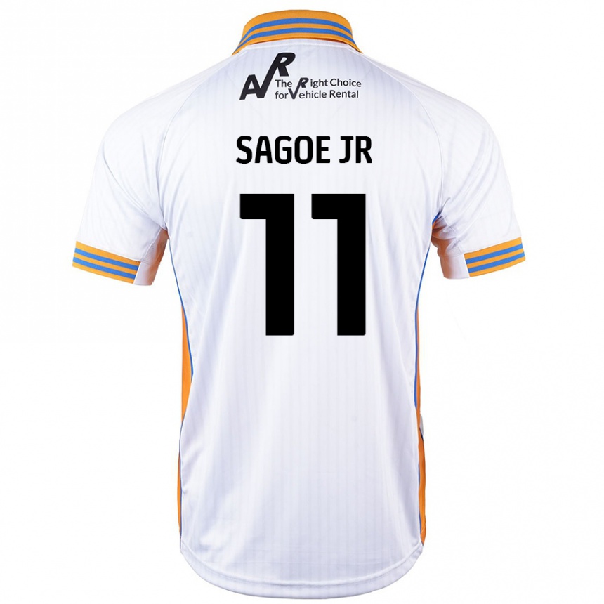 Enfant Football Maillot Charles Sagoe Jr #11 Blanc Tenues Extérieur 2024/25