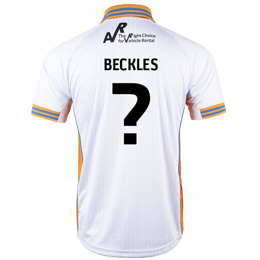 Enfant Football Maillot Frankie Beckles #0 Blanc Tenues Extérieur 2024/25