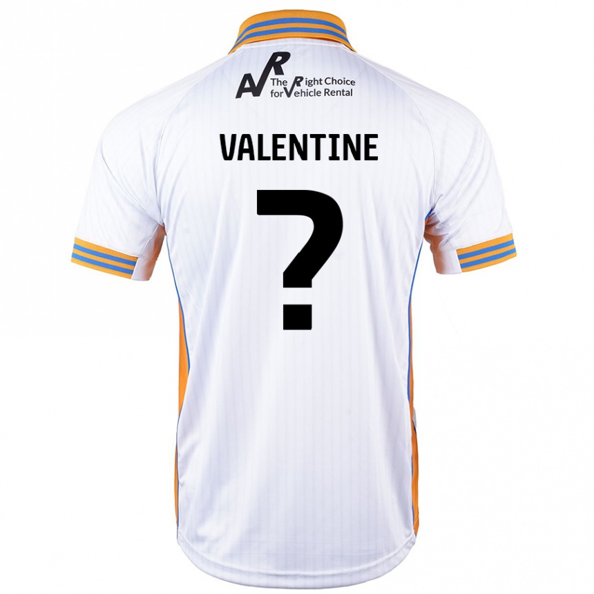 Enfant Football Maillot Jayden Valentine #0 Blanc Tenues Extérieur 2024/25