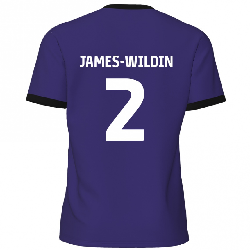 Enfant Football Maillot Luther James-Wildin #2 Violet Tenues Extérieur 2024/25