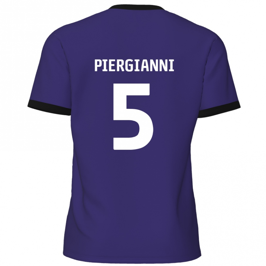 Enfant Football Maillot Carl Piergianni #5 Violet Tenues Extérieur 2024/25